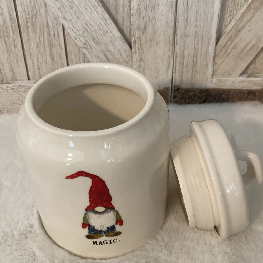 Rae Dunn Magic Gnome Christmas Canister